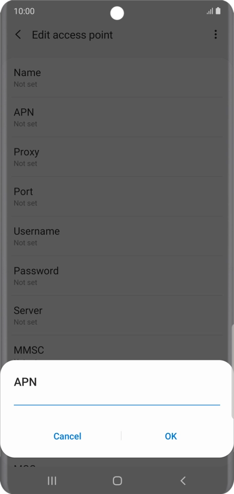 Key in everywhere and press OK.