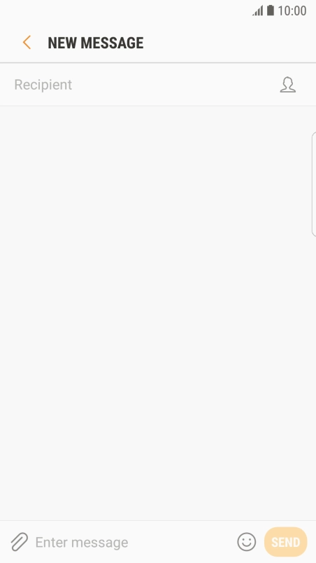 Press the search field and key in the first letters of the recipient's name.