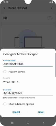 Press the field below 