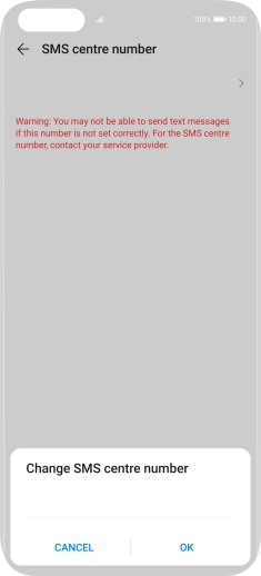 Key in +447958879879 and press OK.