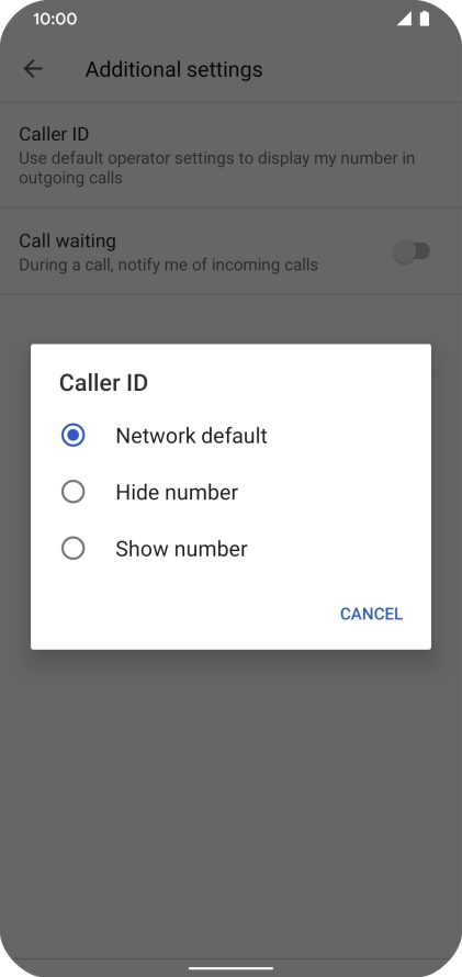 Press Show number to turn on caller identification.
