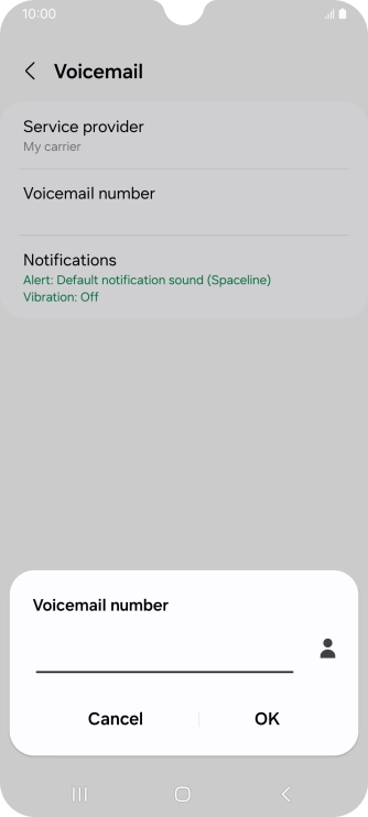 Key in +447953222222 and press OK.