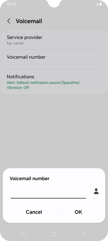 Key in +447953222222 and press OK.
