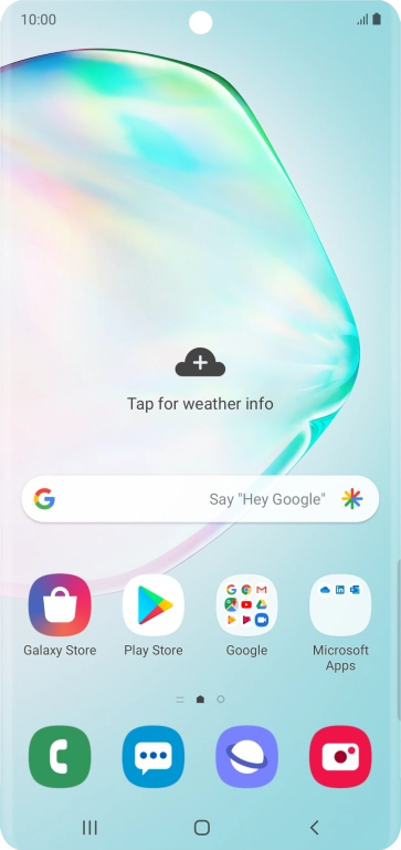 Slide two fingers downwards starting from the top of the screen.