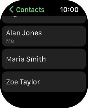 Press the required contact.