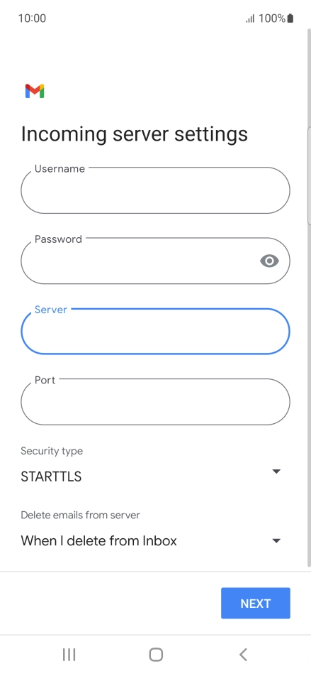 Press the field below 