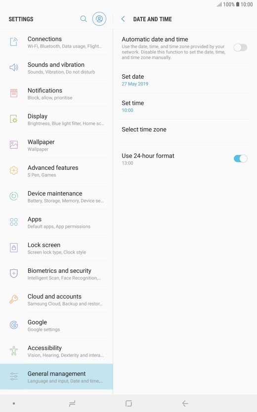 Press the indicator next to 