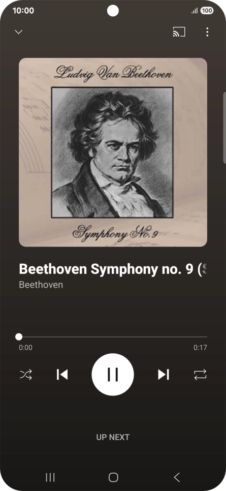Press arrow right to go to the next audio file.
