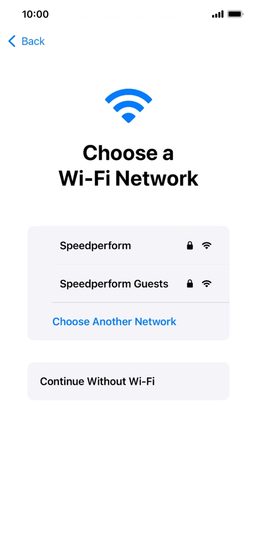Press the required Wi-Fi network.