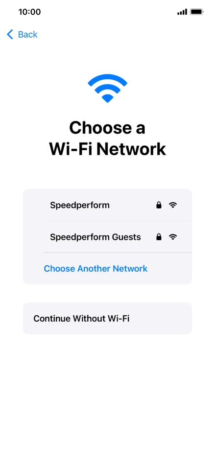 Press the required Wi-Fi network.
