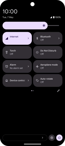 Press the settings icon.