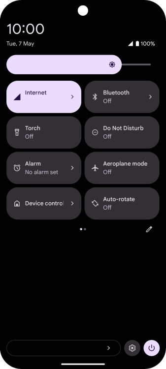 Press the settings icon.