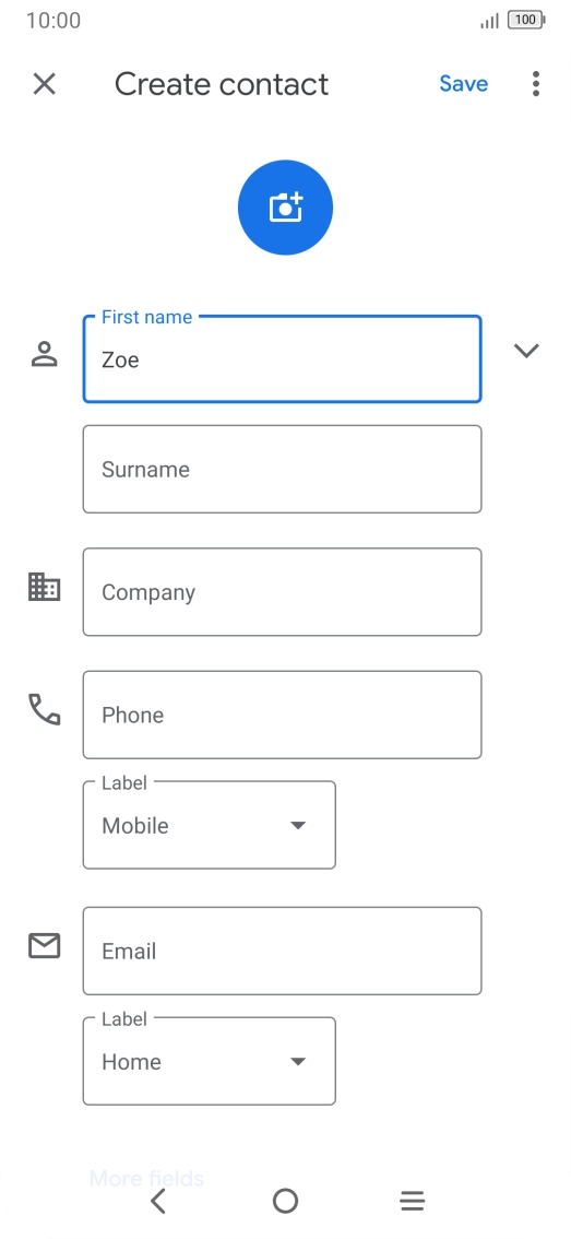 Press Surname and key in the last name.