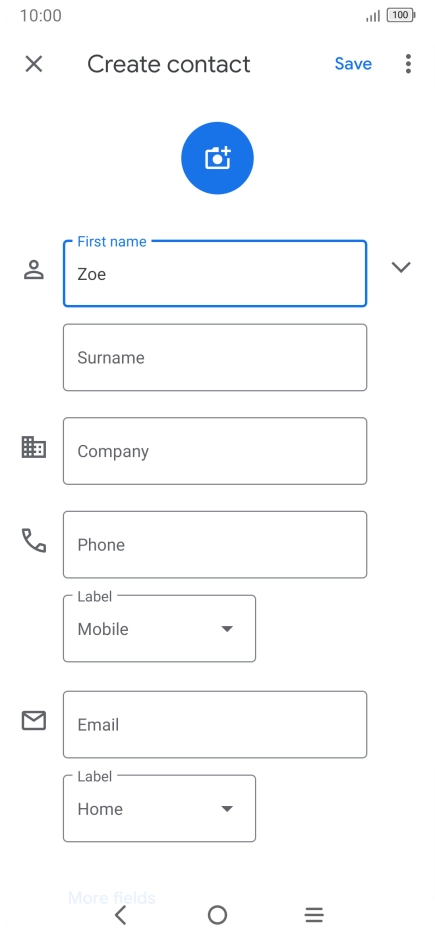 Press Surname and key in the last name.