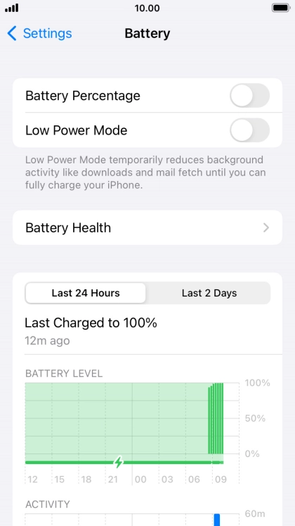 Press Battery Health.