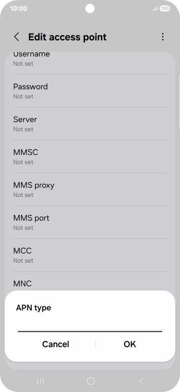 Key in mms and press OK.