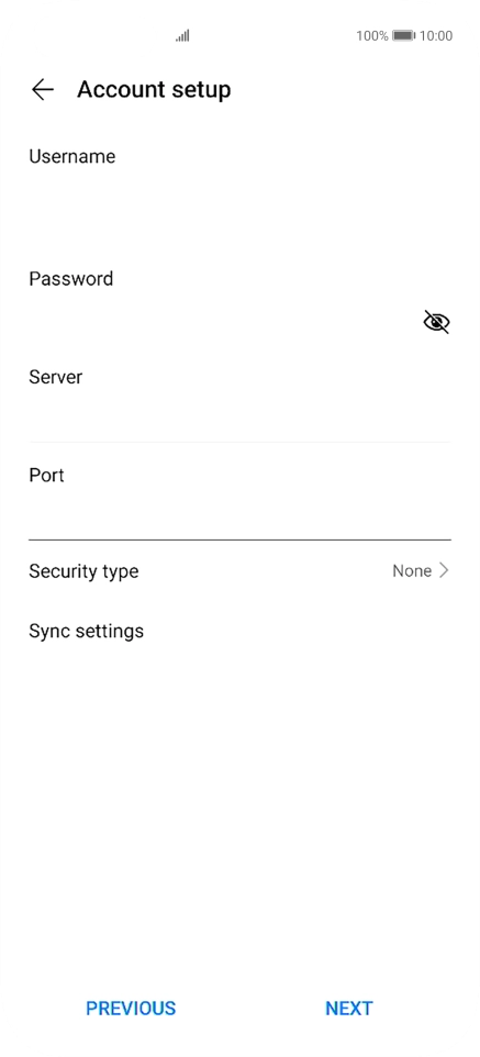 Press Security type.