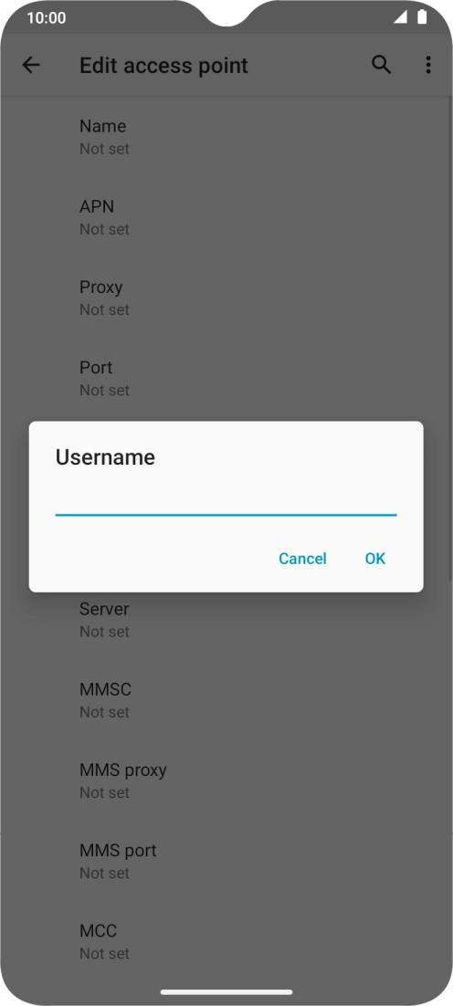 Key in eesecure and press OK.