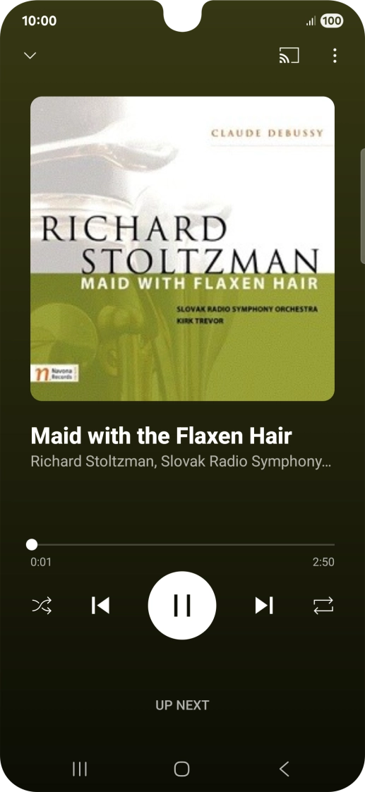 Press arrow right to go to the next audio file.