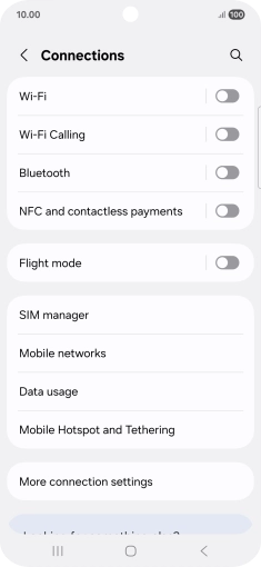 Press Mobile Hotspot and Tethering.