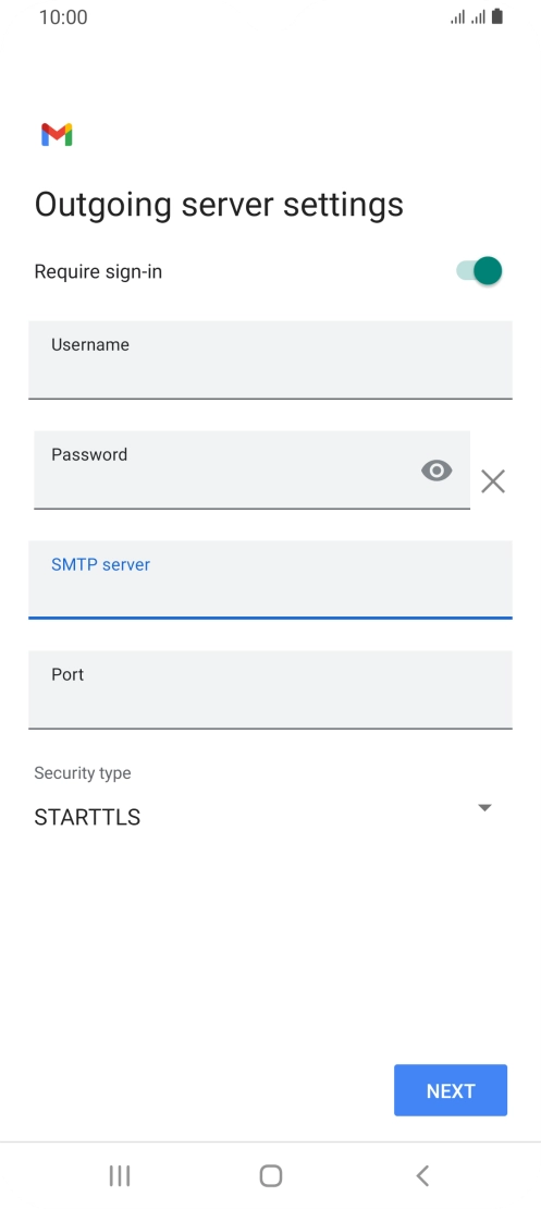 Press the field below 