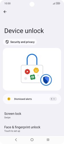 Press Face & fingerprint unlock.