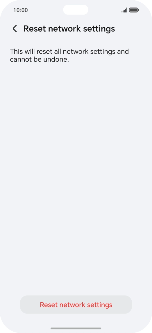 Press Reset network settings.