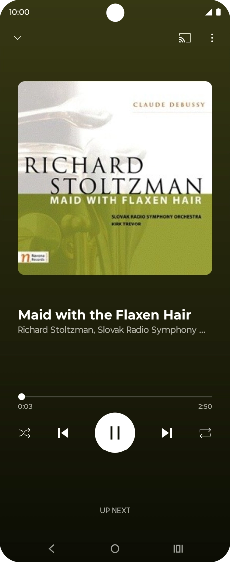 Press arrow right to go to the next audio file.