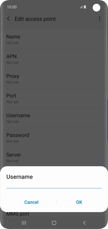 Key in eesecure and press OK.