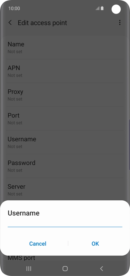 Key in eesecure and press OK.