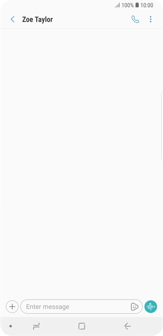 Press the text input field and write the text for your text message.