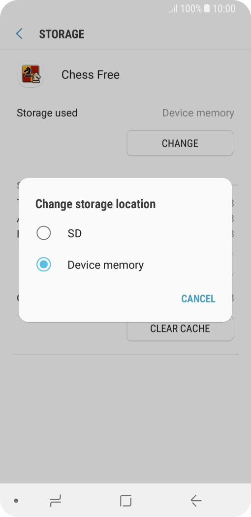 Press the name of the memory card.