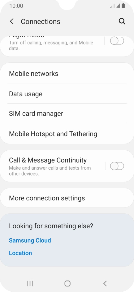 Press Mobile Hotspot and Tethering.
