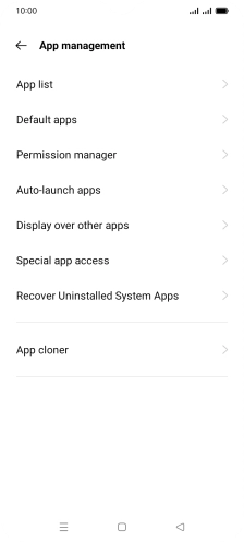 Press Permission manager.