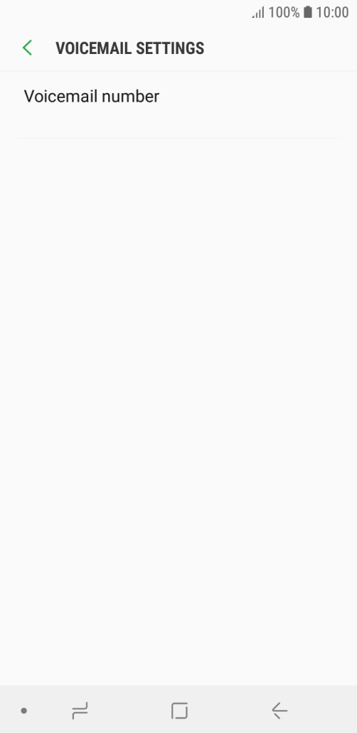 Press Voicemail number.