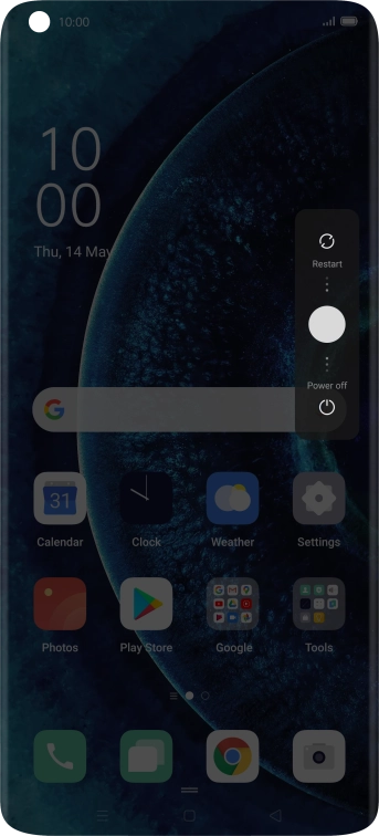 Press and drag the circle downwards.