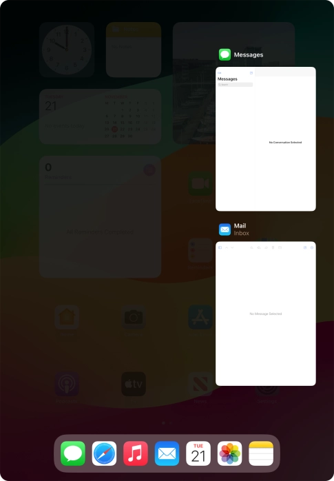 Slide upwards on the required application to end it.
