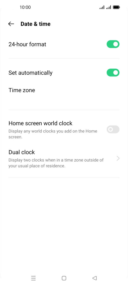 Press the Home key to return to the home screen.