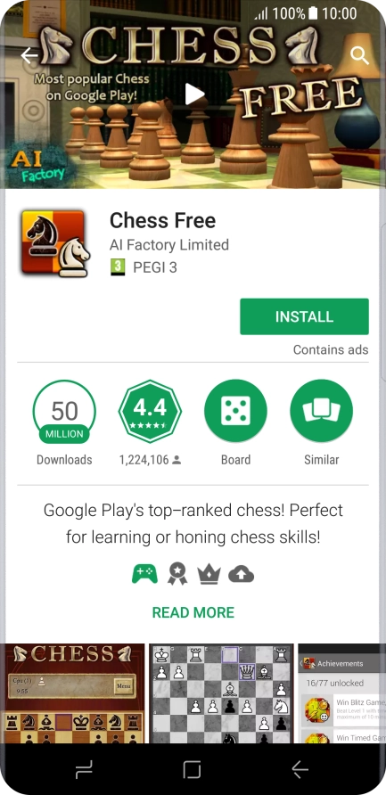 Press INSTALL and follow the instructions on the screen to install the app.