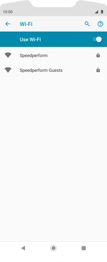 Press the required Wi-Fi network.