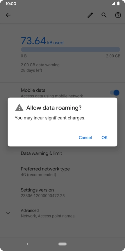 If you turn on the function, press OK.