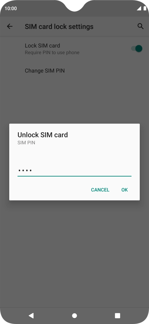 Key in your PIN and press OK. The default PIN is 1111.