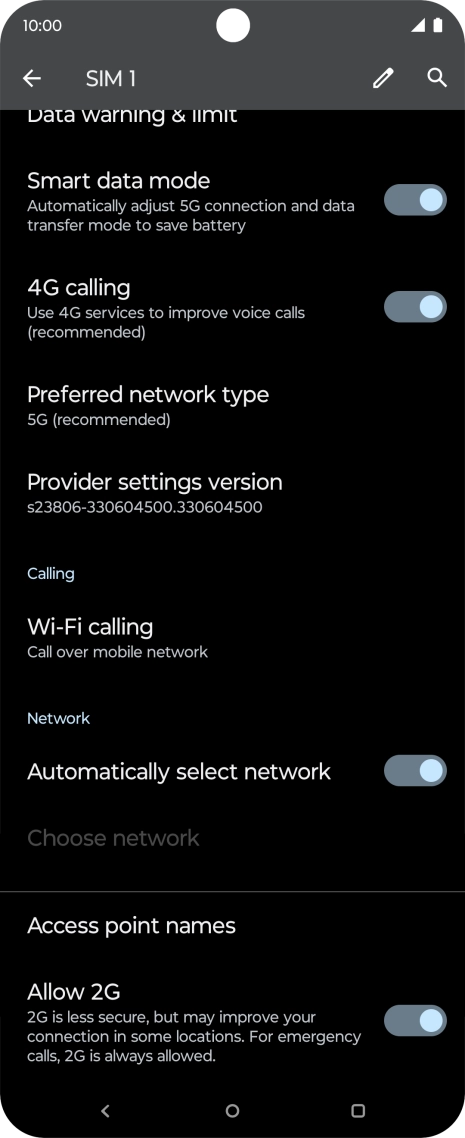 Press the indicator next to 
