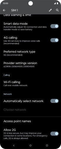 Press Access point names.