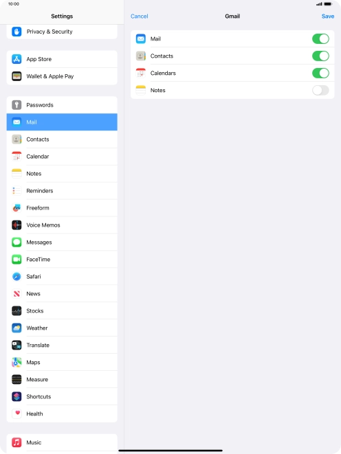 If this screen is displayed, you email account has been recognised and set up automatically. Follow the instructions on the screen to key in more information and finish setting up your tablet.