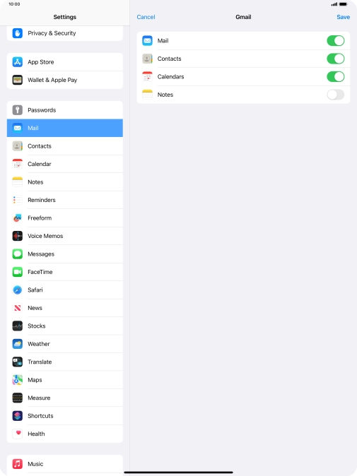 If this screen is displayed, you email account has been recognised and set up automatically. Follow the instructions on the screen to key in more information and finish setting up your tablet.