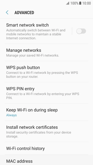Press the indicator next to 