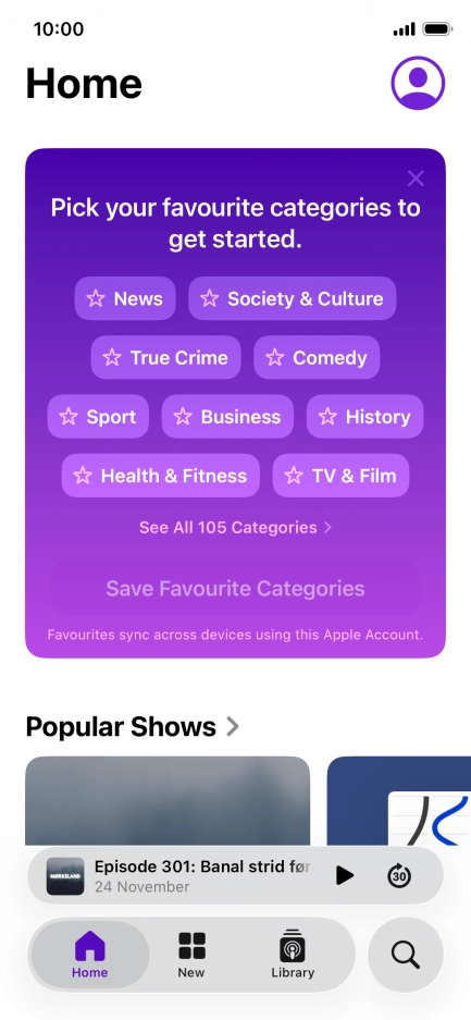 Slide your finger upwards starting from the bottom of the screen to return to the home screen.