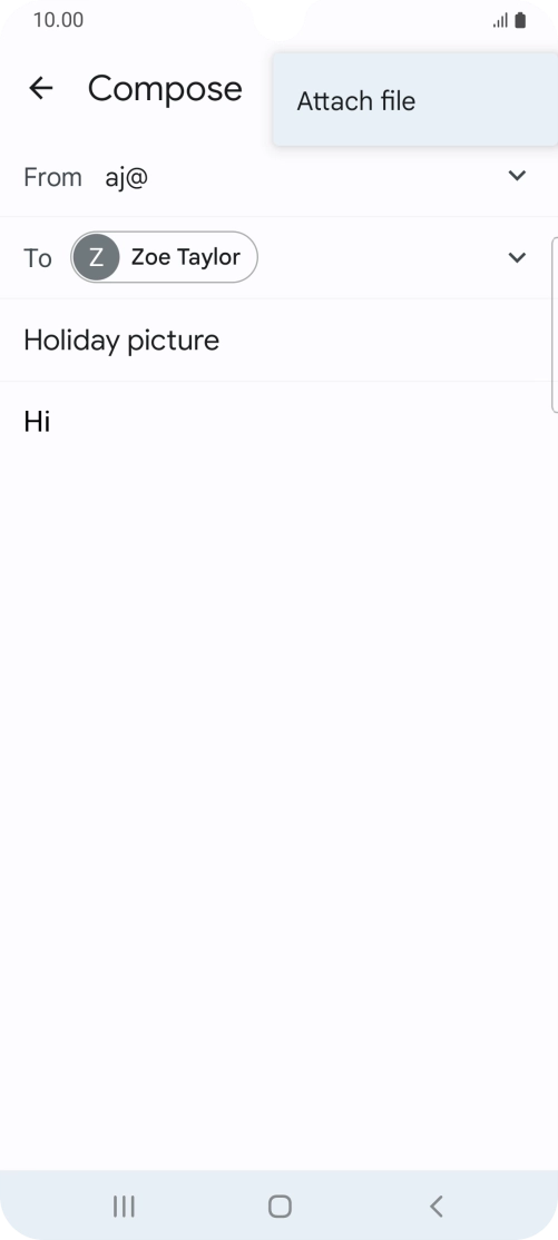Press Attach file and go to the required folder.