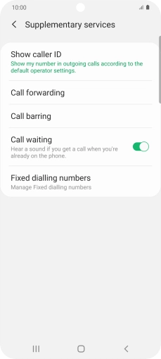 Press Call forwarding.
